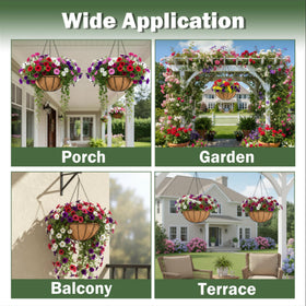 KIDYBELL Watermelon 4-pack hanging baskets ready for balcony or patio use