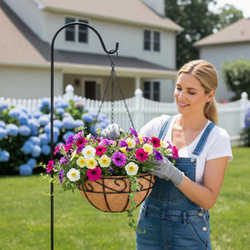 KIDYBELL coco liner hanging basket 5.5-inch depth supports soil and airflow.