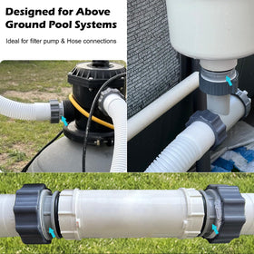 Kiecpoy easy-install pool adapter works without tools.