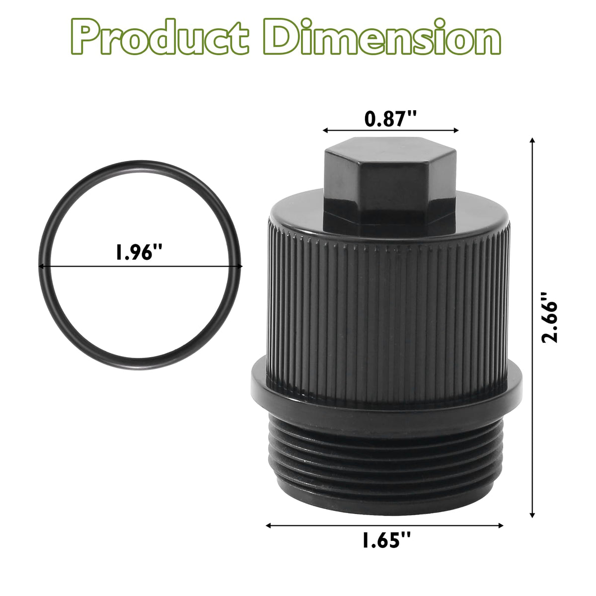 kiecpoy filter drain plug cap with o-ring for secure seal