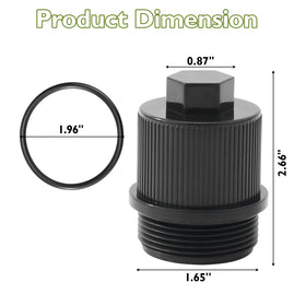 kiecpoy filter drain plug cap with o-ring for secure seal