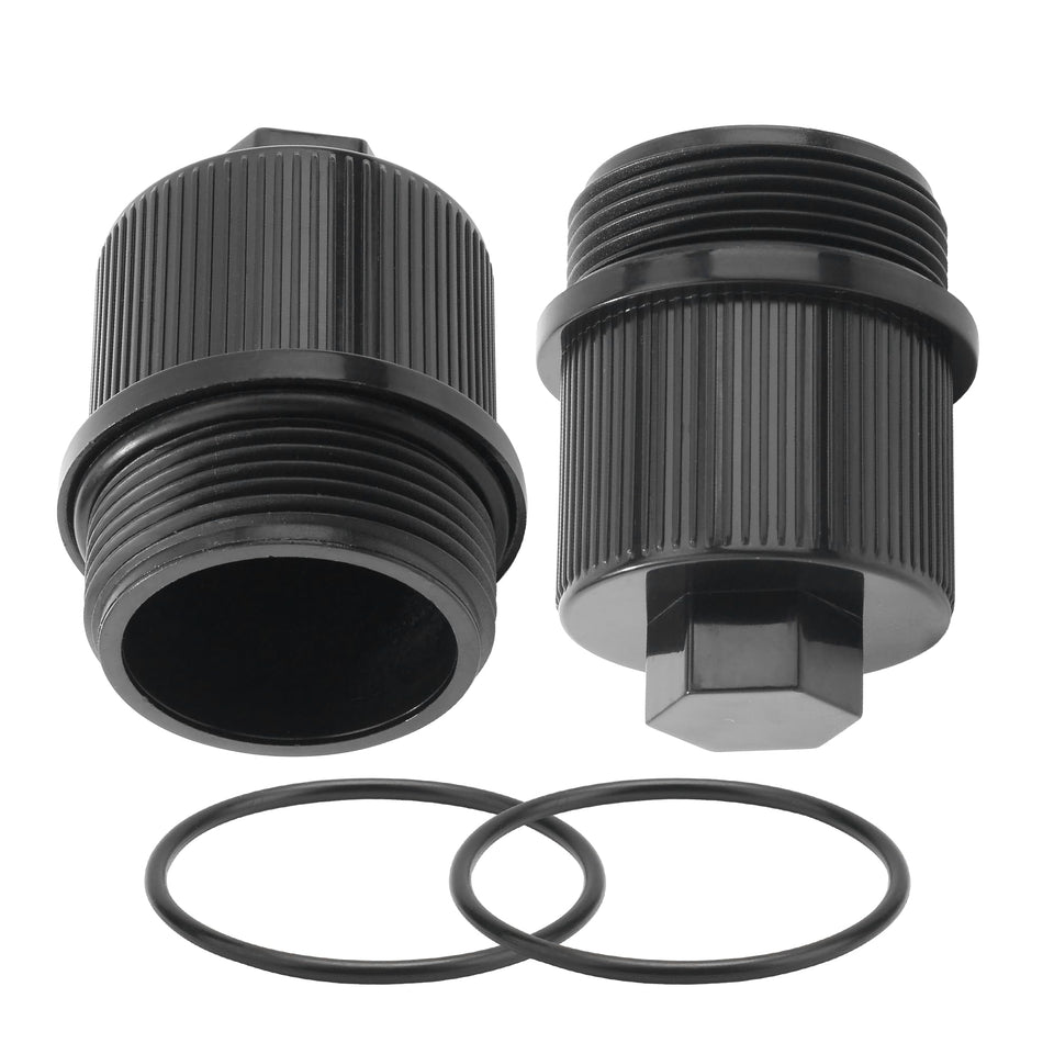 kiecpoy filter drain plug cap 190030 top view showing leak-resistant seal
