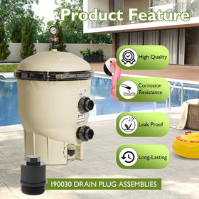 kiecpoy heavy-duty plastic drain plug cap withstands chemicals and weather
