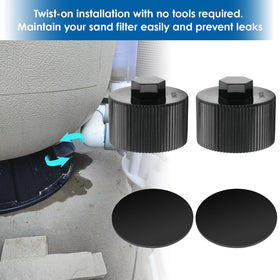 Kiecpoy two-pack-spare-drain-caps ensures quick replacements when needed.