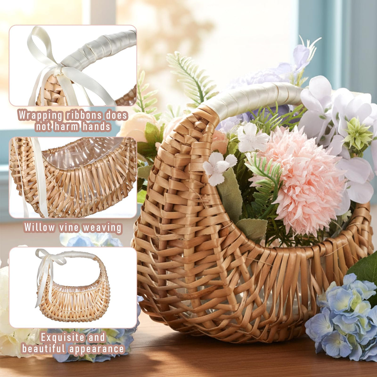 Kifmurase wedding aisle use showing baskets scattering petals for romance.