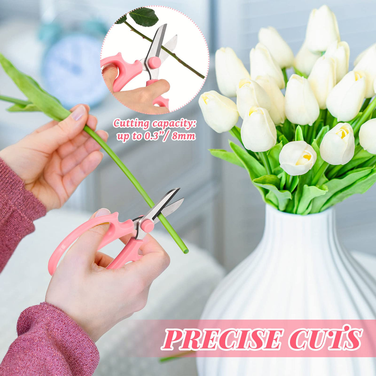 Kigeli flower arrangement pruning scissors in action for bouquets