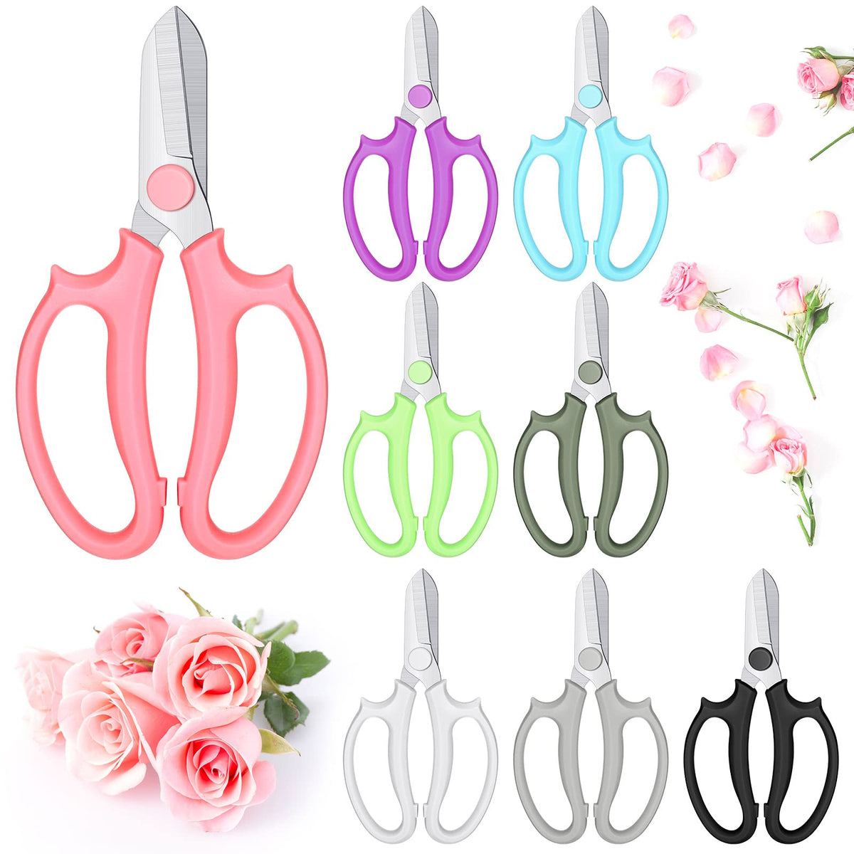 Kigeli garden scissors set in multicolor – easy pruning and precision for flowers