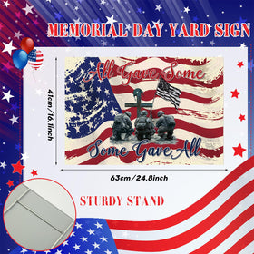 Kigeli H-frame stake supports yard sign for stable outdoor installation.