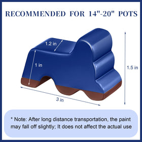 Kigeli pot feet, 3in long and 1.5in tall, stabilize pots and prevent floor scratches.