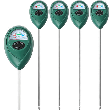 Kigley 4-pack soil moisture meter with long probe for deep pots and accurate readings.