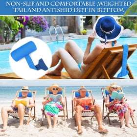 Kigley blue headrest cushions are weather-ready for pools and patios