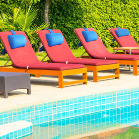 Kigley outdoor headrest pillows designed for frequent pool parties