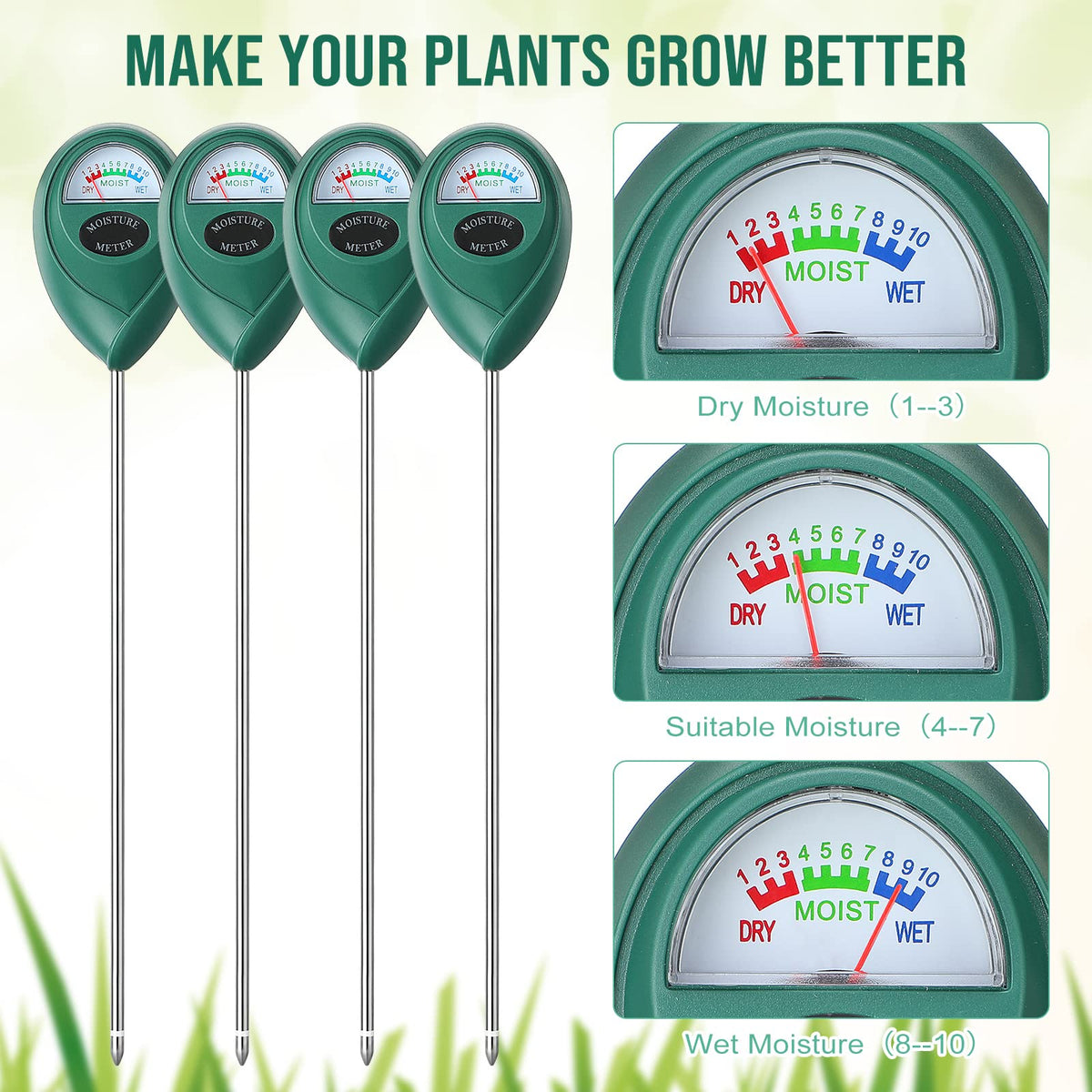 Kigley indoor-outdoor garden moisture meter makes watering decisions easier.