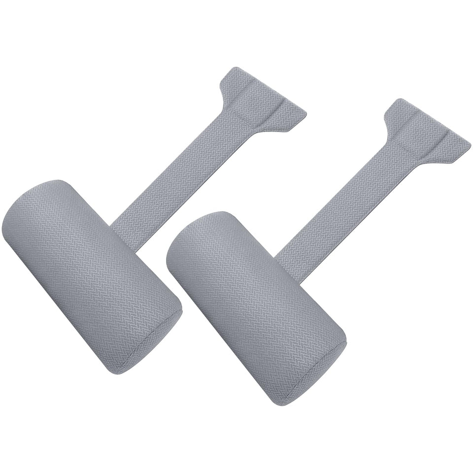 Kigley two-pcs chaise lounge headrest pillow in grey offers ergonomic neck support.