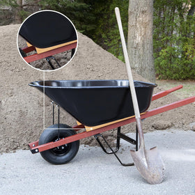 Kigley universal-fit wedge works with most wheelbarrows.