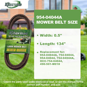 Kihermao aramid-core deck belt emphasizes high-strength fibers for durable mowing.