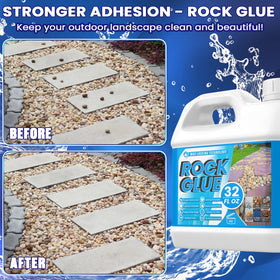 Kiigfood Rock Glue patio-path-stabilization shows materials stay put even in high-traffic areas.