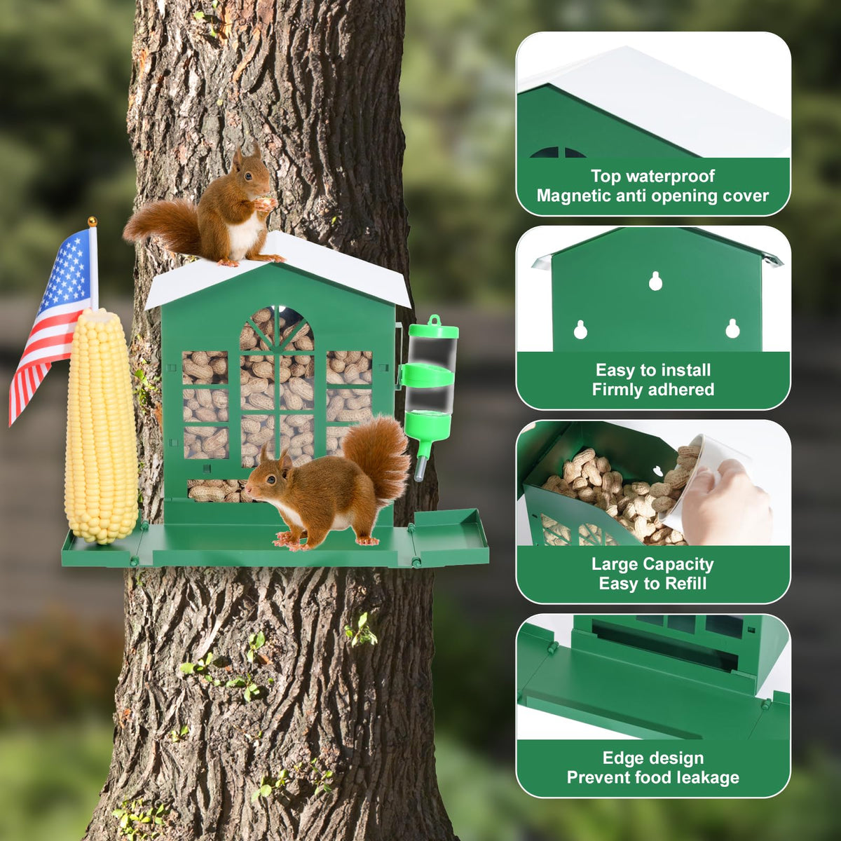 Kiiocwev decorative flag adds charm to garden while feeding wildlife