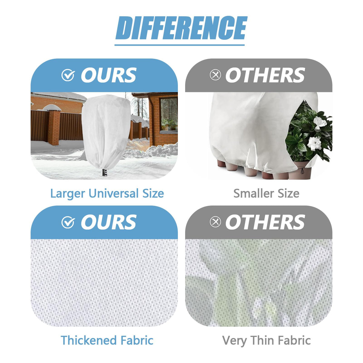 Kijamilee nonwoven 2-5oz material lets light through while protecting plants