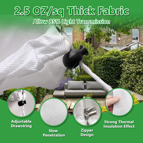 Kijamilee outdoor protection shield guards against frost, snow, and pests