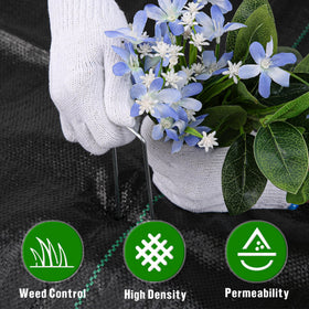 Kijamilee permeable weed barrier allows air and water to reach roots.