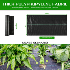 Kijamilee weed barrier fabric easy-install roll simplifies setup