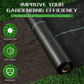 Kijamilee weed barrier fabric breathable geotextile for garden beds and mulch