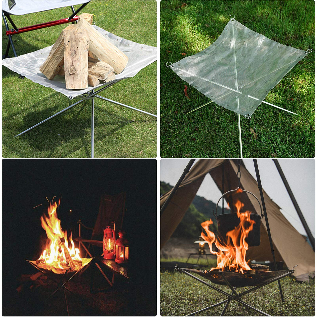 Kikerike fire pit with carrying bag ready for outdoors.