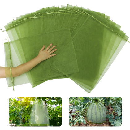 Kikhope 4x6 fruit protection bag in olive green protecting small fruits with breathable mesh