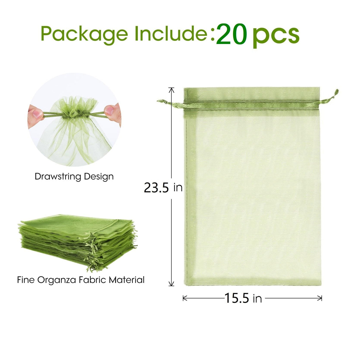 Kikhope 6x9 fruit protection bag shielding medium fruit from pests