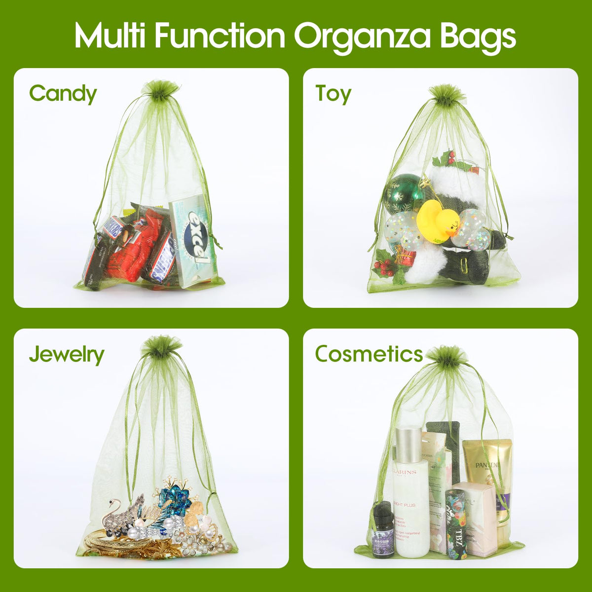 Kikhope storage multi-use bag for fruits, crafts, or jewelry