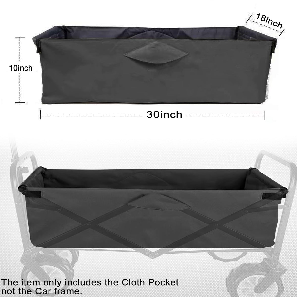 KIKIIKE removable Velcro pocket design for easy wagon installation and removal.
