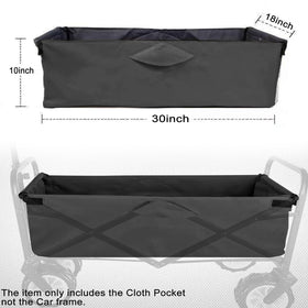 KIKIIKE removable Velcro pocket design for easy wagon installation and removal.