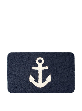 Kikkerland Anchor Doormat 30-by-18-inch with nautical anchor motif for entryways.