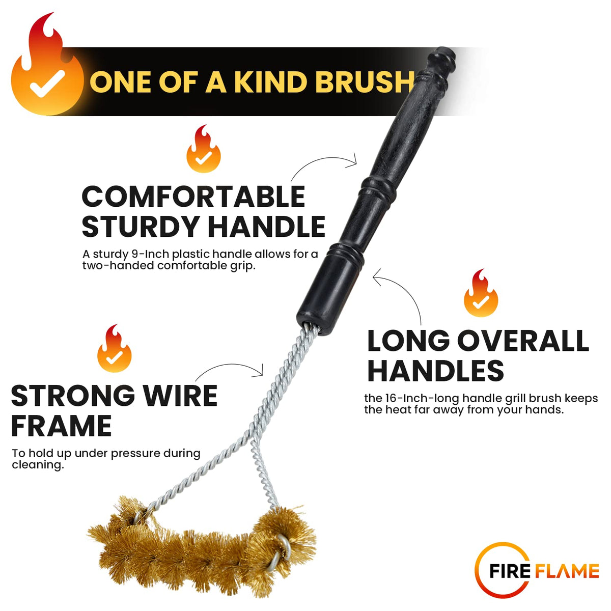 Kiknek Fireflame supports heavy-duty cleaning for baked-on grease on grills.