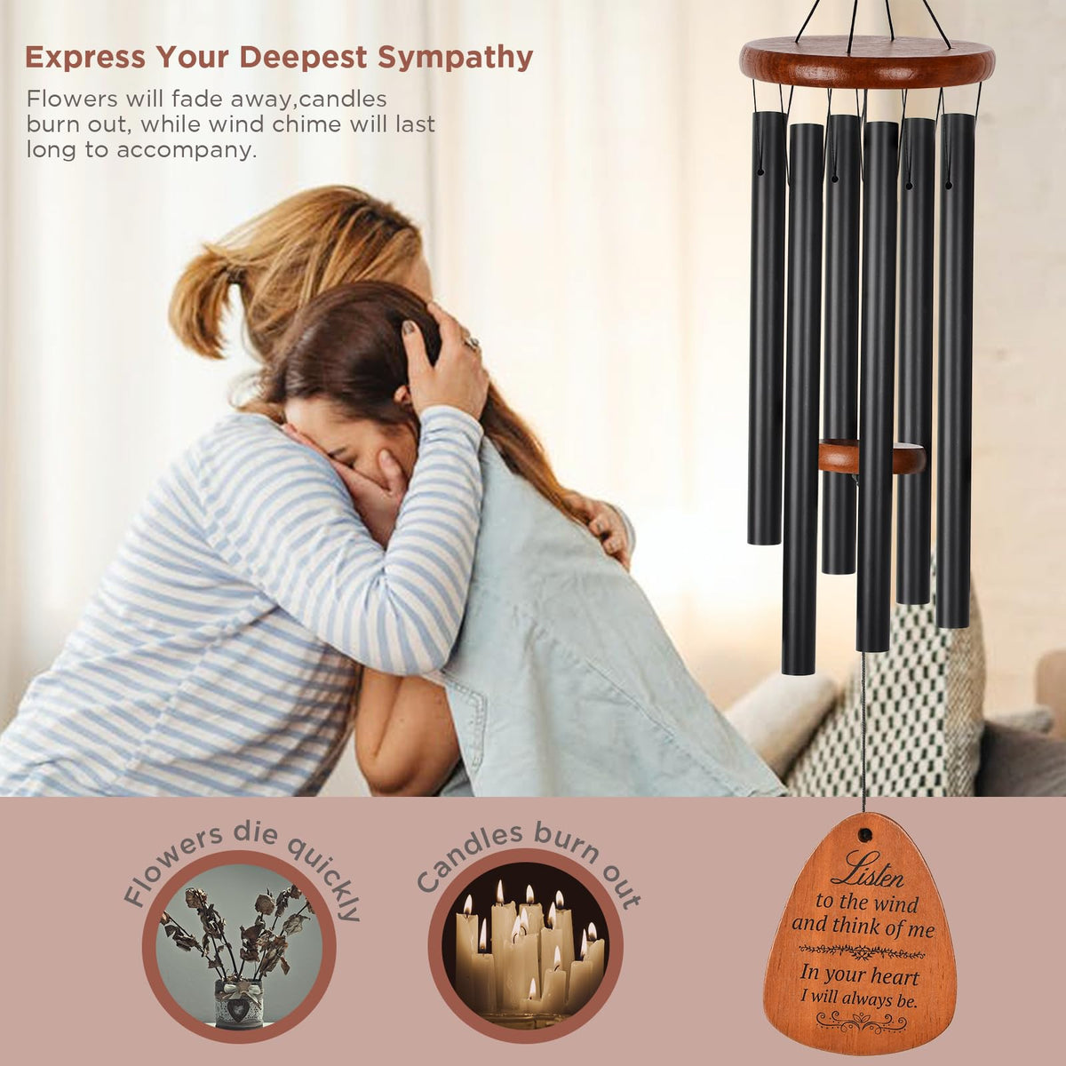 KIKUSUI wind chimes engraving pendant detail for personal tribute