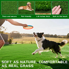 KILCLER artificial grass on patio during daylight creates a vibrant, maintenance-friendly area.