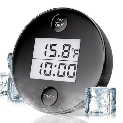 KILEEP 2-in-1 cold plunge thermometer front view for precise temp and timer monitoring.