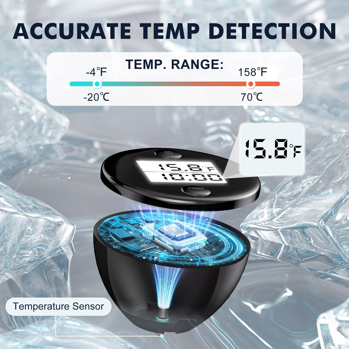 KILEEP rugged waterproof thermometer with reinforced seal for harsh environments.