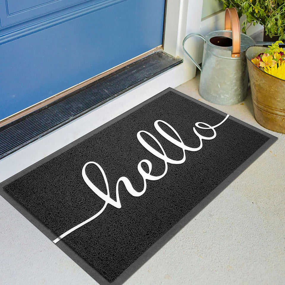 KILOCOCO outdoor mat front door traps dirt at the threshold.