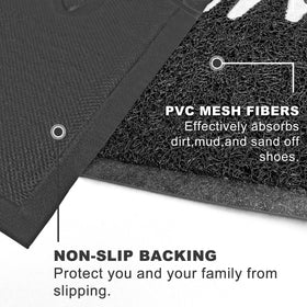 KILOCOCO door mat embossed texture highlights the dirt-trapping surface.