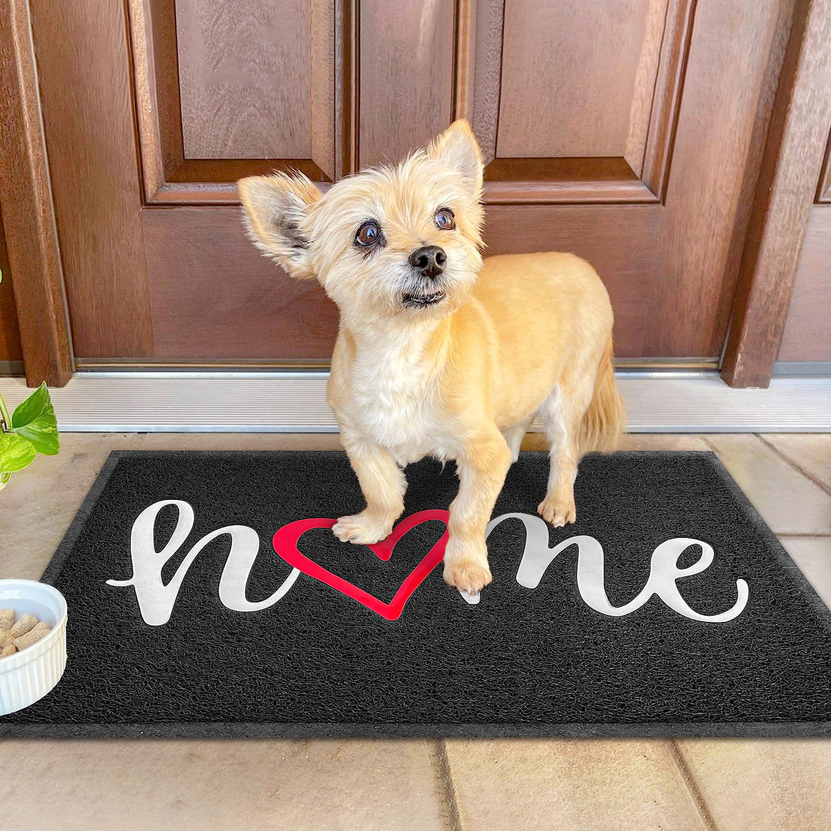 KILOCOCO door mat front-door-entry blends with exterior decor.
