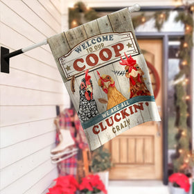Kilyhome funny coop decor flag adds personality to chicken spaces