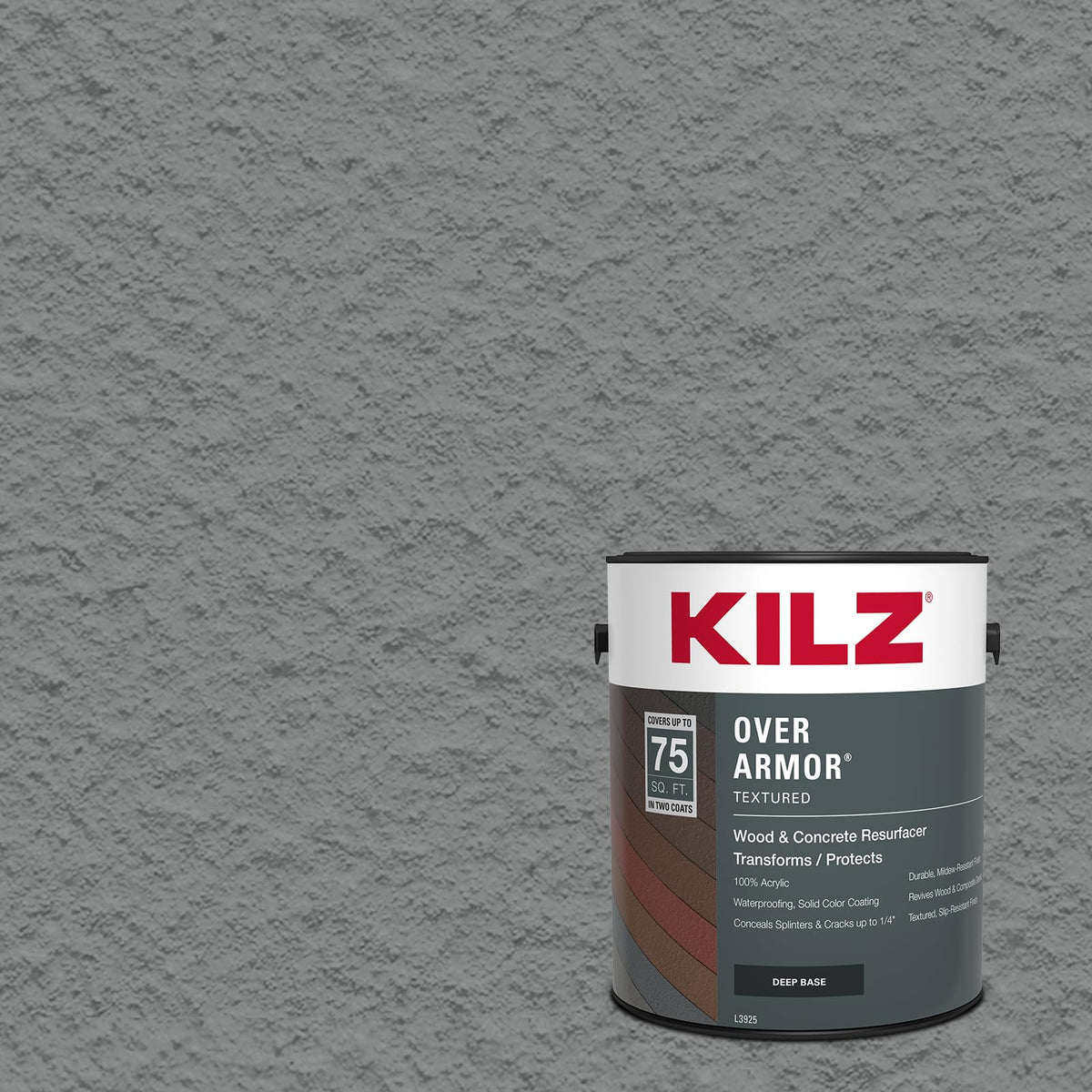KILZ Over Armor applied to weathered wood deck for renewed durability