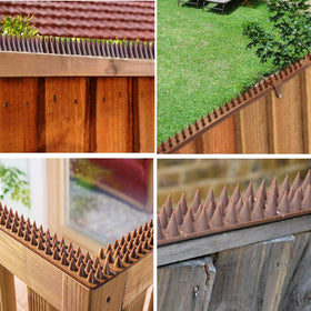 Kimann closeup brown spikes highlight durable plastic design and sharp tips.