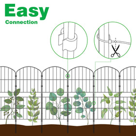 KIMAZO 7-pack border fence showing easy interlock for quick setup.