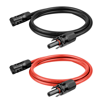 Kimbluth 10 AWG solar extension cable black 2ft for panels and outdoor use with high conductivity.