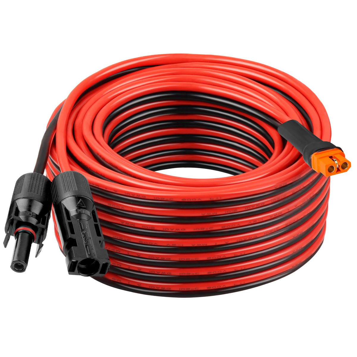 Kimbluth 10AWG solar extension cable ready for high-current solar connections.