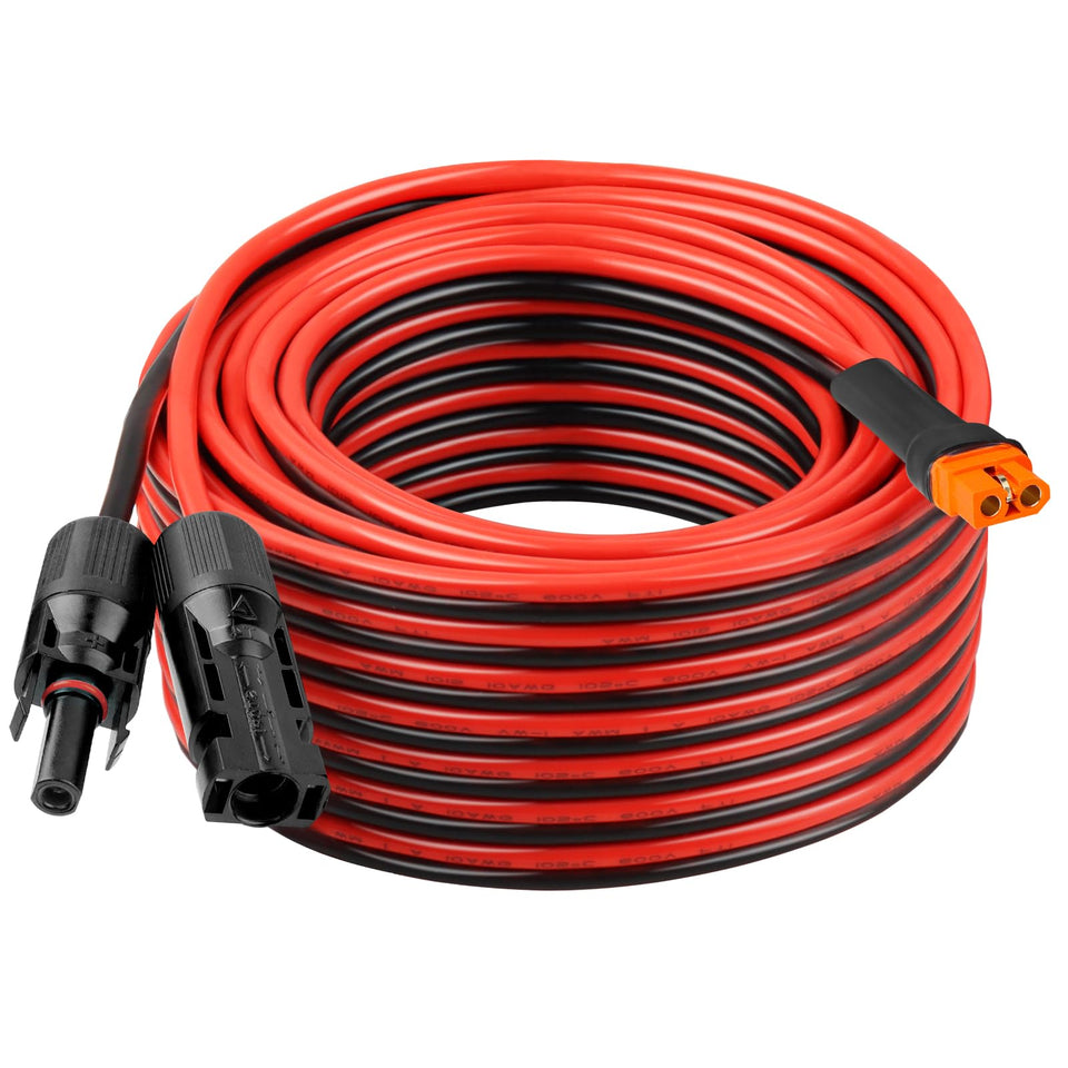 Kimbluth 10AWG solar extension cable ready for high-current solar connections.