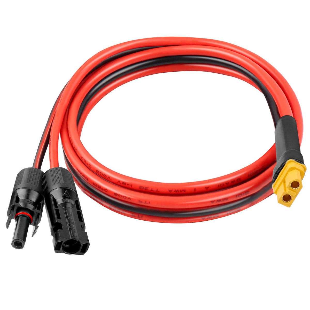 Kimbluth 10AWG XT60 extension cable 3ft for reliable off grid solar connections
